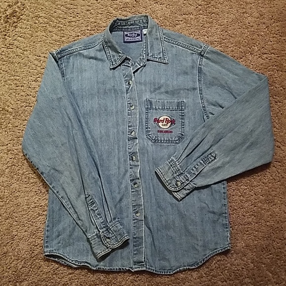 Hard Rock Cafe Tops - 🎸Hard Rock Cafe Orlando Denim Jean Shirt